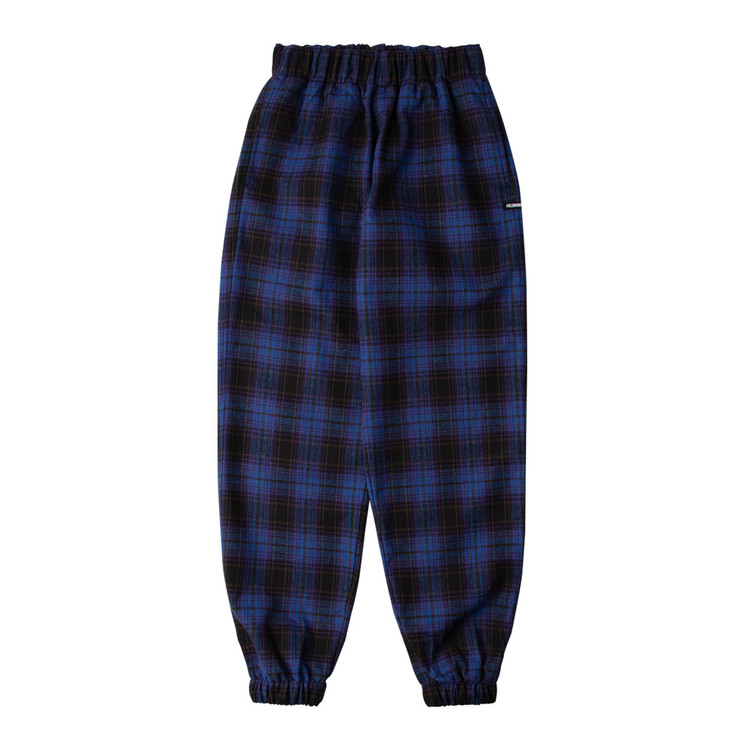 COSY CHECK JOGGER PANTS blue