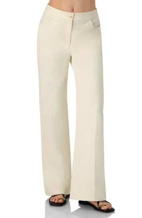 IVONNE Women's Cotton Wide-Leg Pants
