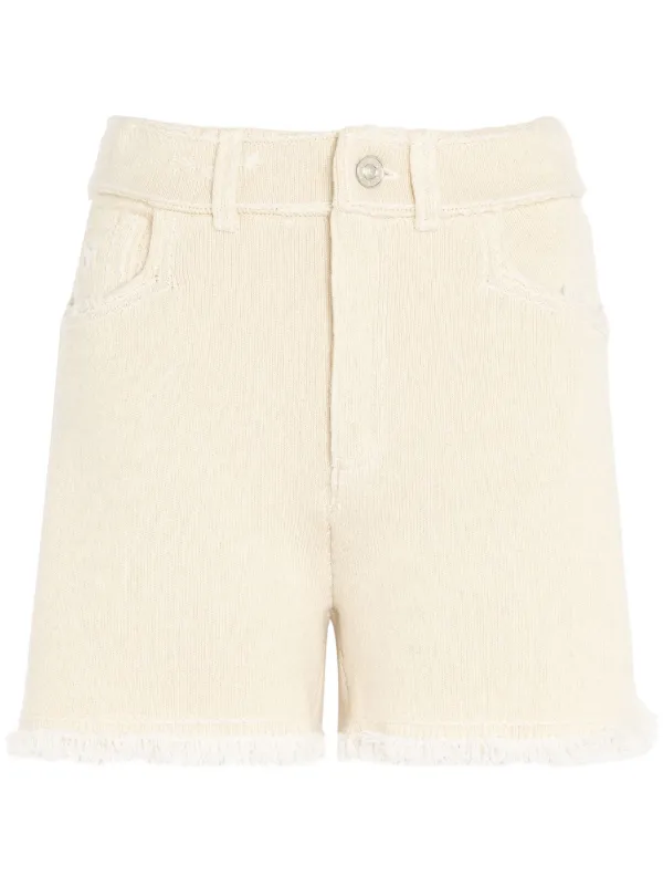 Fine-knit Fringe-detail Shorts