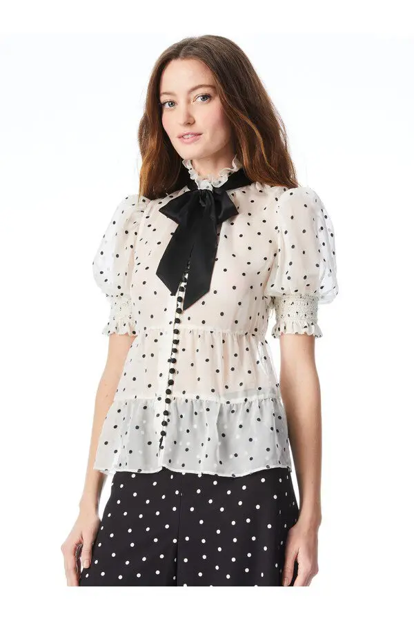 Polka Dot-print Blouse