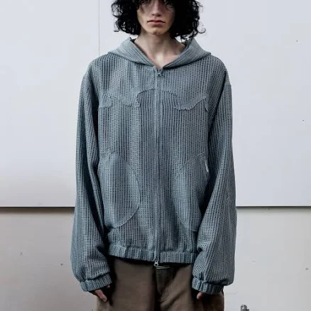 THEVINYLHOUSE Mesh Grid Jacket