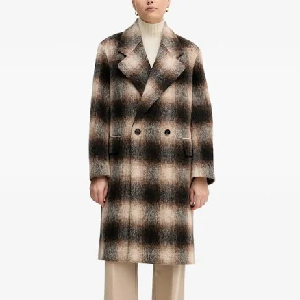 Joop! Checked Double-breasted Coat