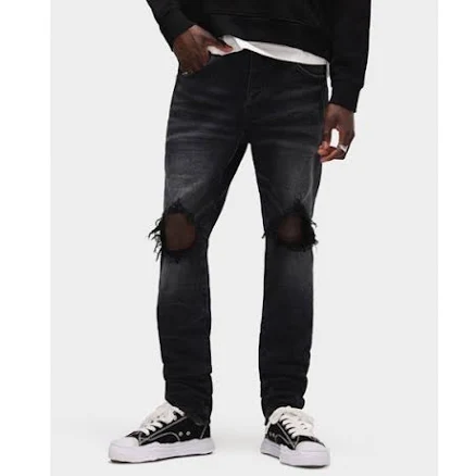 PURPLE BRAND P002 Black Wash Blowout Jeans