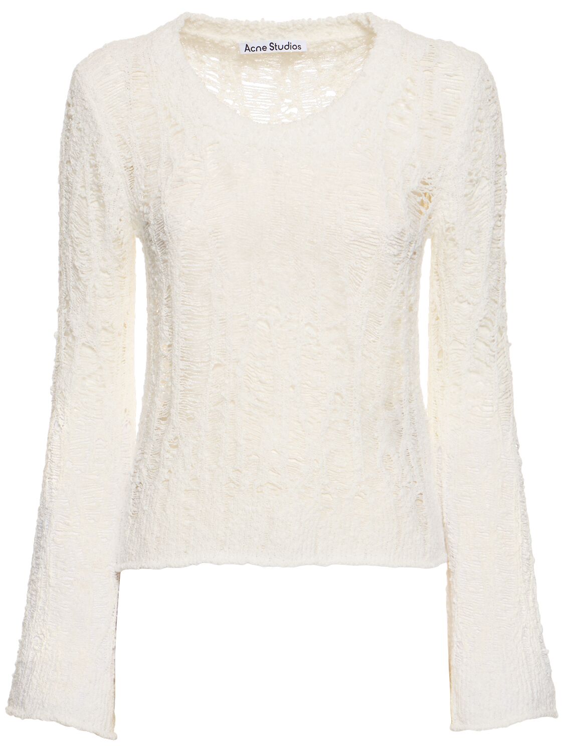 Openwork Crop Sweater
