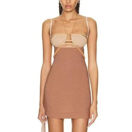 Women's Nensi Dojaka Draped Double Bra Mini Dress