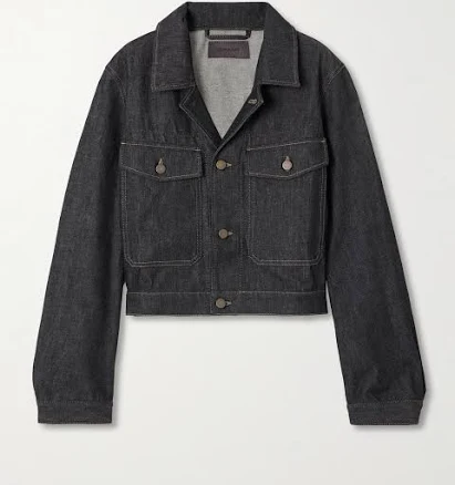 LEMAIRE Cropped Organic Denim Jacket - Women - Navy Coats and Jackets - XL
