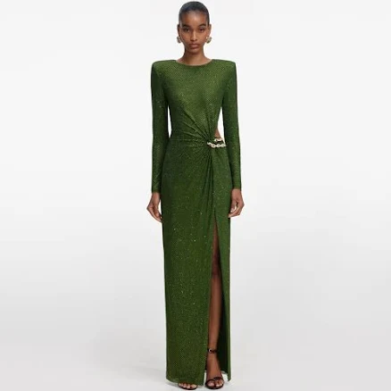 Rhinestone Embellished Maxi Dress