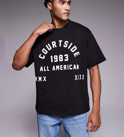 Courtside Oversized Collegiate T-shirt