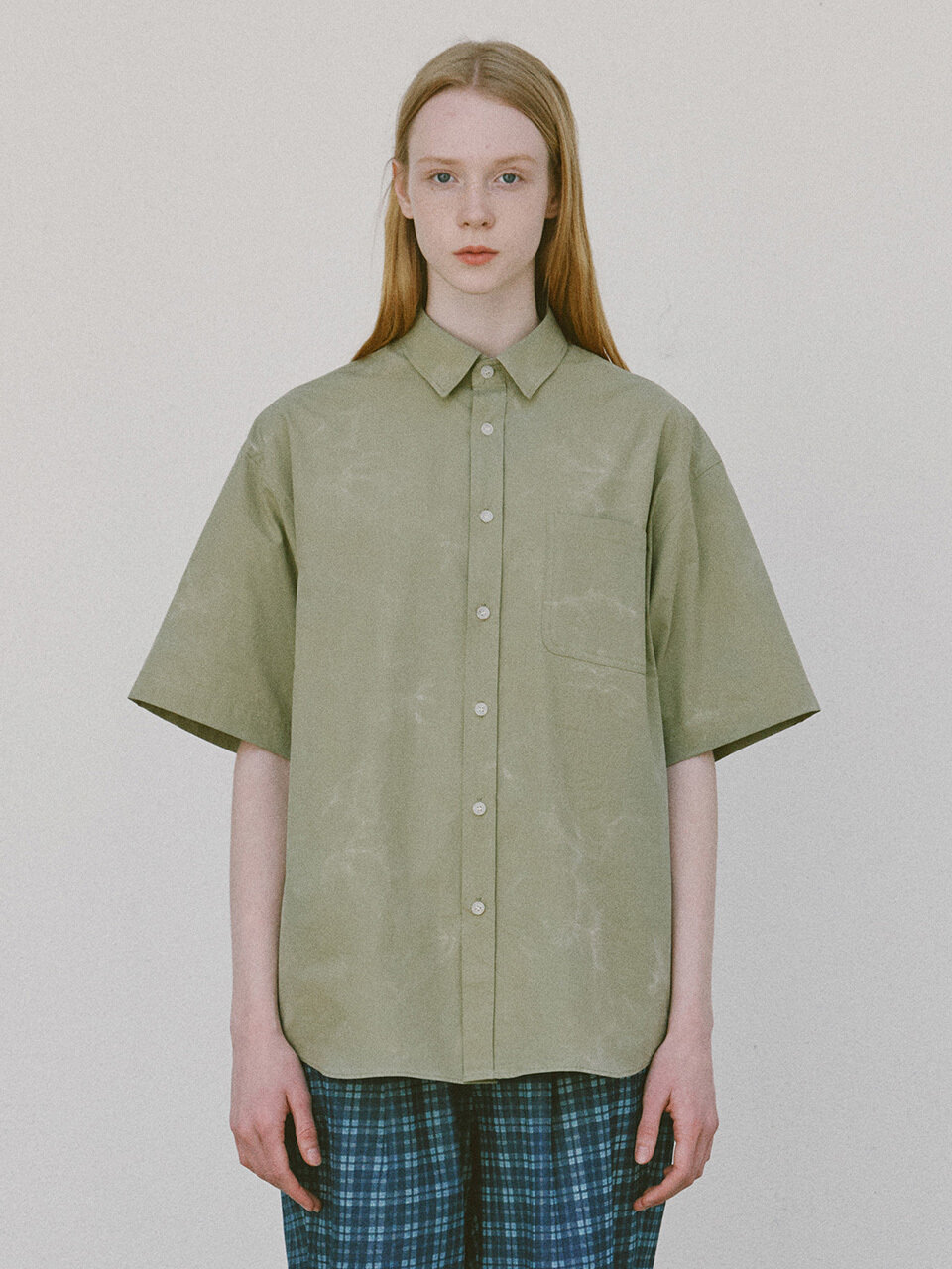 Tie-Dye Half Shirt_Green Olive