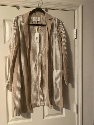 Bcbgeneration Stripe Linen Blend Blazer Size Xs Purchased In
