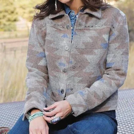 Cruel Girl Women's Tweed Snap Closure Trucker Jacket