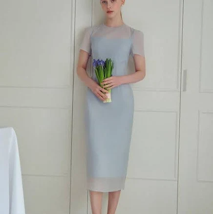 BAU by Bride And You ARIELLA See-Through Organza H-line Long Dress
