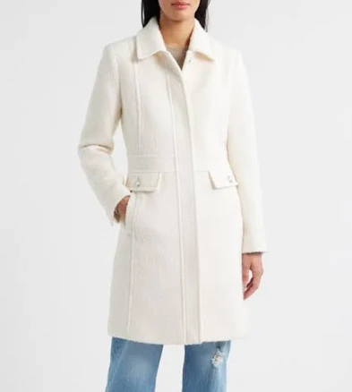 Sam Edelman Women's Bouclé Longline Coat