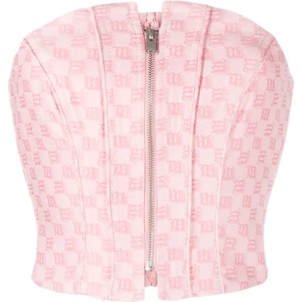 Women's Monogram-Print Corset Top