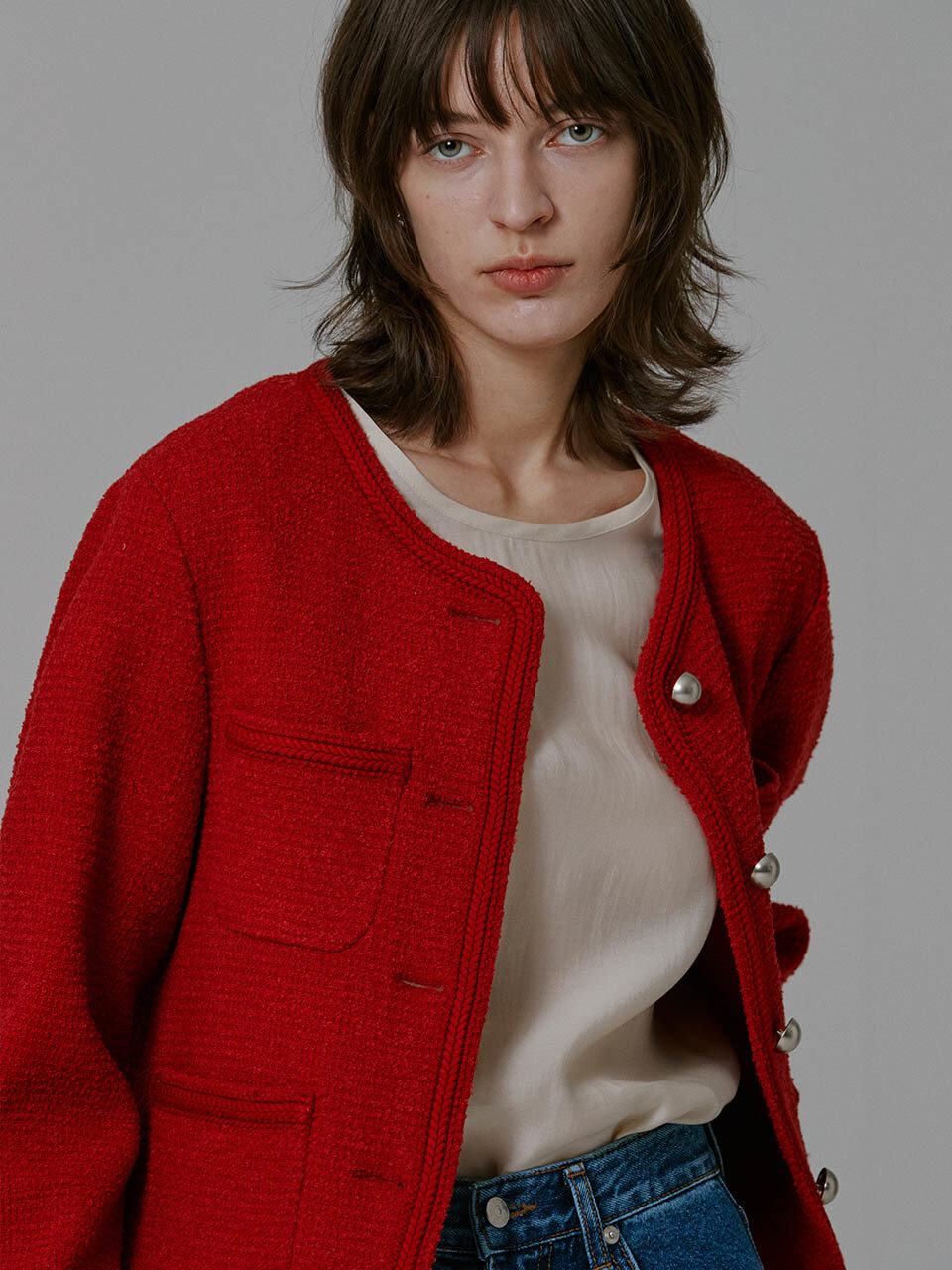 Maremma Tweed Jacket_Red