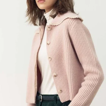 AND YOU Halsnaes Big Collar Cardigan