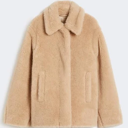 Max Mara Woman Cropped Teddy coat in alpaca and wool