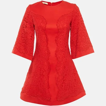 Alexis Crepe Guipure Lace Mini Dress
