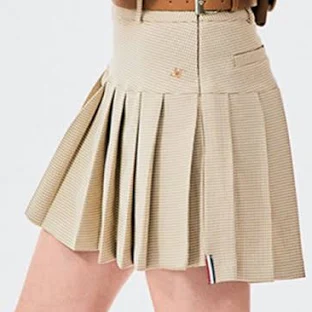 Top Rated BENECIA 12 Unbalanced Check Skirt