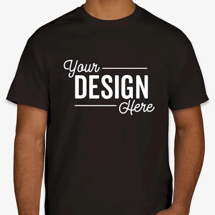 Custom Gildan 100% Cotton T-shirt - Black - Size S - Sample