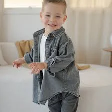 Heritage Denim Shacket Black Wash | Kids