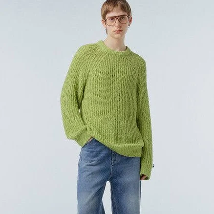 INSTANTFUNK Ms Raglan Knitwear Pullover - Green | ETA Seoul