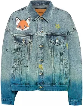 Doublet Anime Hand-printing Denim Jacket