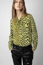 Zadig & Voltaire Women's Taos Leopard Silk Blouse