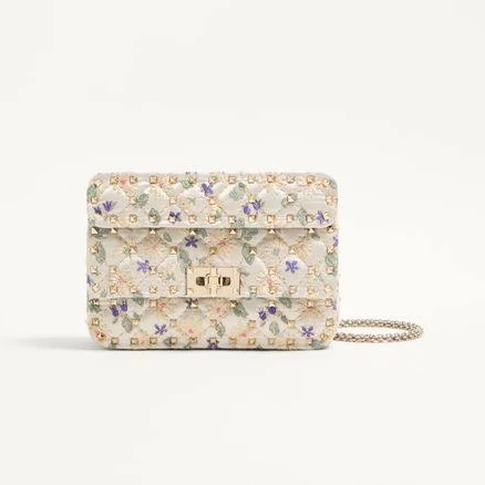 Valentino Garavani Rockstud Spike Jacquard Crossbody Bag