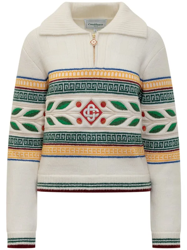 Logo-embroidered Jumper