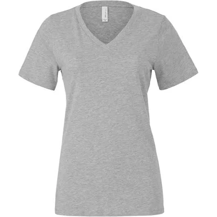 Bella + Canvas Women's Relaxed Jersey Short Sleeve V-Neck T-Shirt