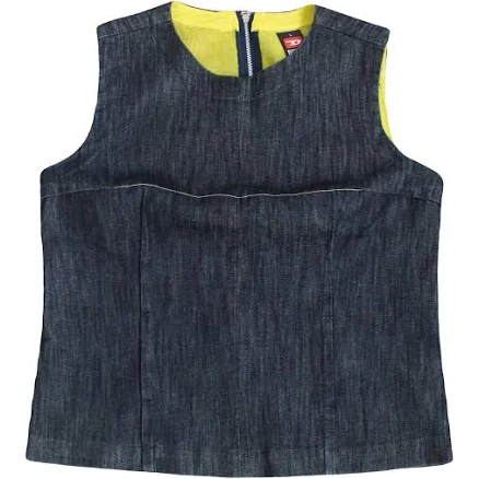 Diesel Blue Denim Cropped Vest Size L International