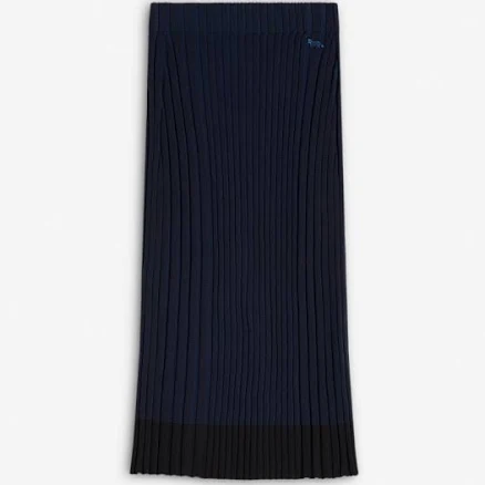 baby fox patch ribbed midi skirt