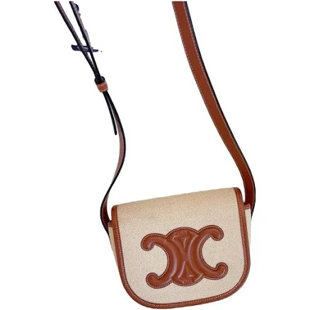 Folco Cuir Triomphe In Textile And Calfskin Leather