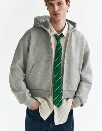 H&M Men's Oversized-Fit Hooded Jacket