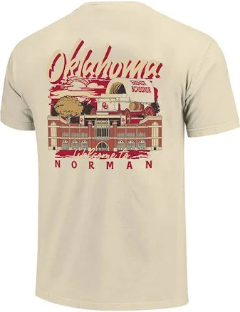Oklahoma Sooners Men's Hand-Drawn Campus Stack T-Shirt