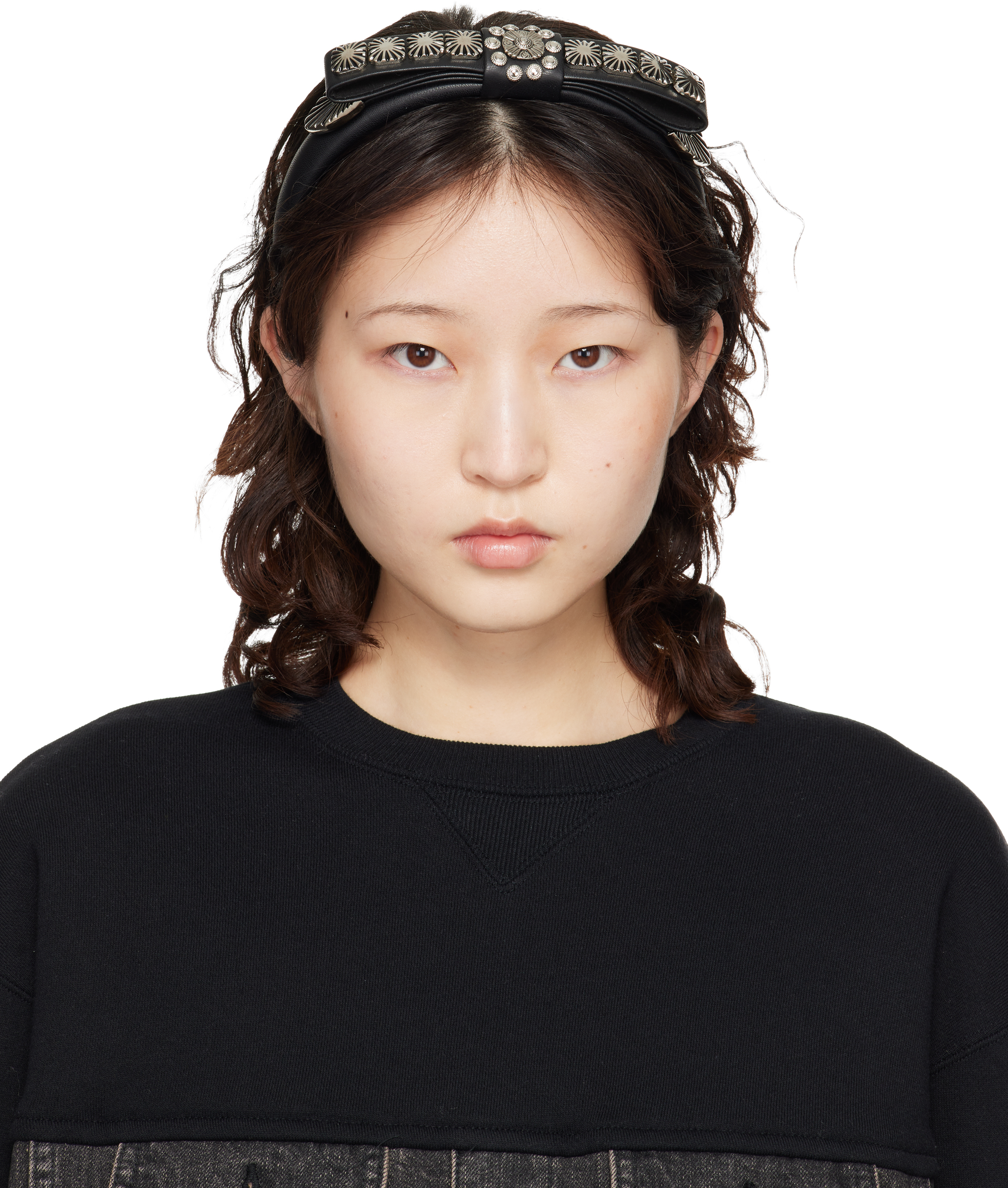 Black Metal Ribbon Headband