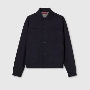 Gucci Cotton Jersey Jacket with Embroidery