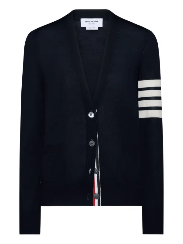 4-bar Merino Wool Cardigan