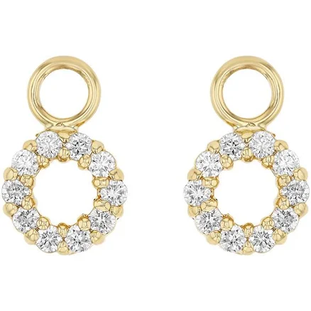 Borsheims Yellow Gold Diamond Circle Earring Charm