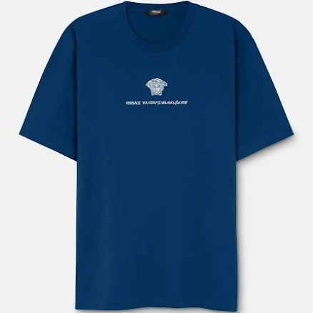 Versace Men's Embroidered Cotton-Jersey T-Shirt