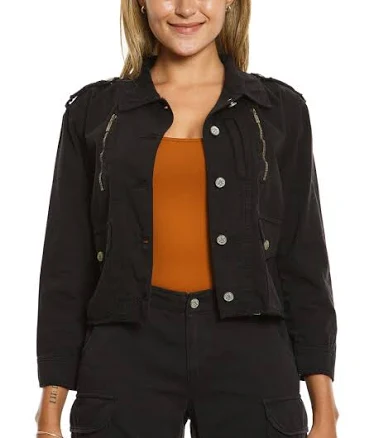Caviar Crop Jacket with ZIPS