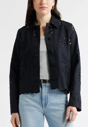 Caslon Eyelet Lace Jacket