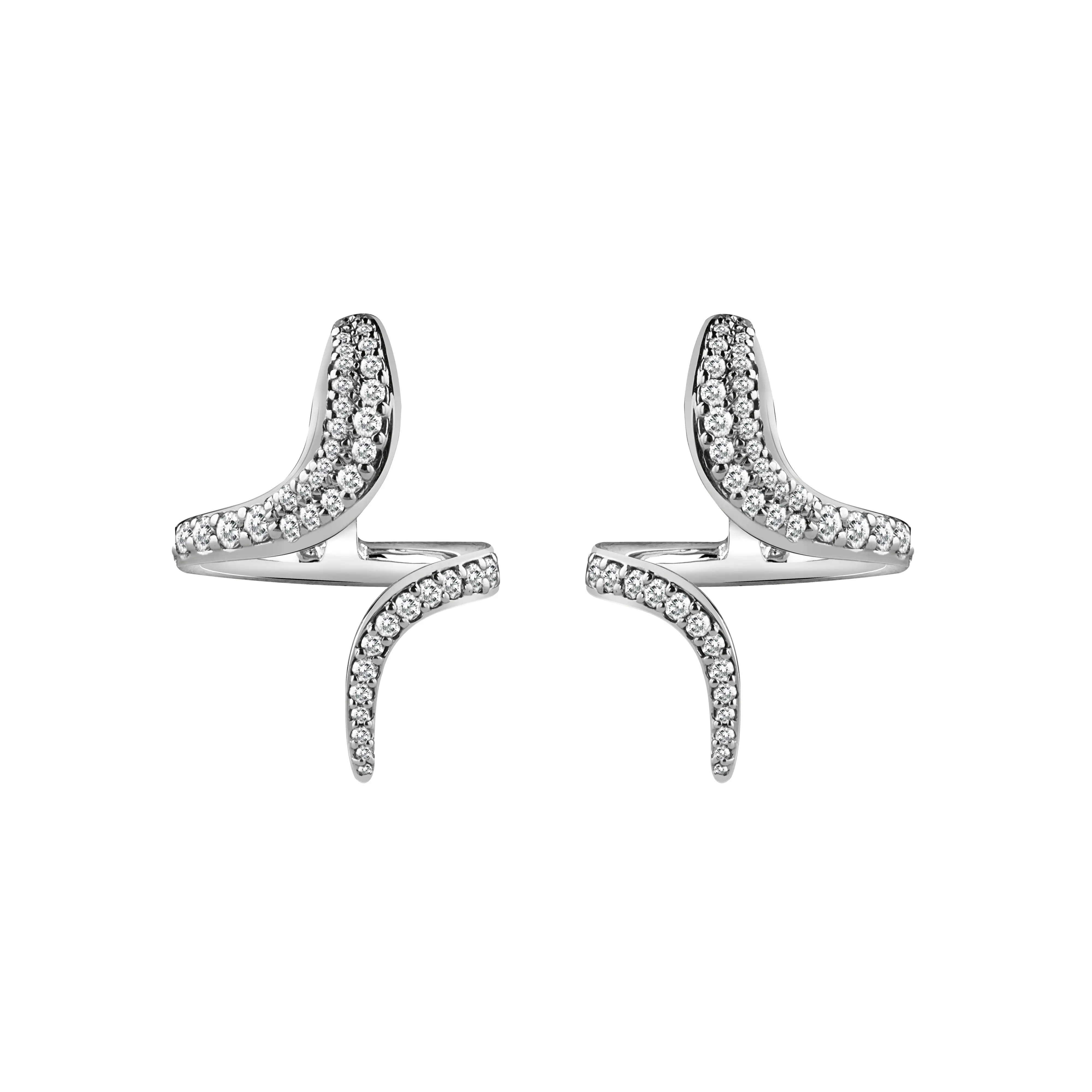 Pink gold and diamonds earrings