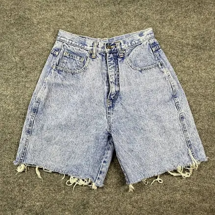 Vtg 90s Nuovo Acid Wash High Waisted Rise Denim Jean Shorts Sz 9