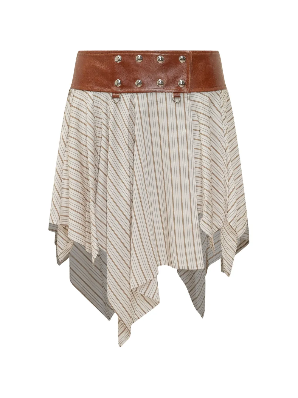 Striped Belted Skirt