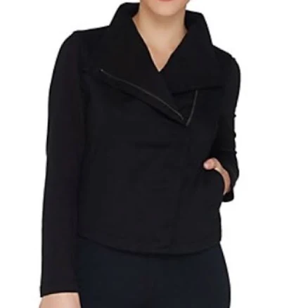 Laurie Felt Twill Asymmetric Zip Jacket