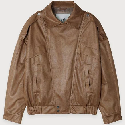 MUSEE MADRID Oversize Leather Rider Jacket