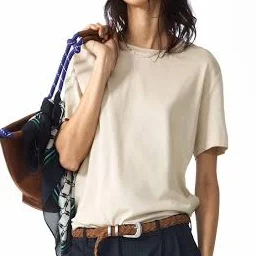 H&M Ladies Silk-Blend T-Shirt
