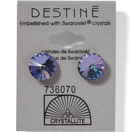 Crystallite Destine Rivoli Stud Earrings